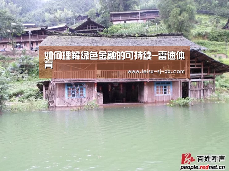 如何理解绿色金融的可持续-雷速体育(图1) 雷速体育比分直播