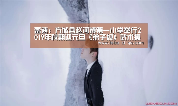 雷速:方城县赵河镇第一小学举行2019年秋期迎元旦《弟子规》武术操比赛(图4) 雷速体育比分直播